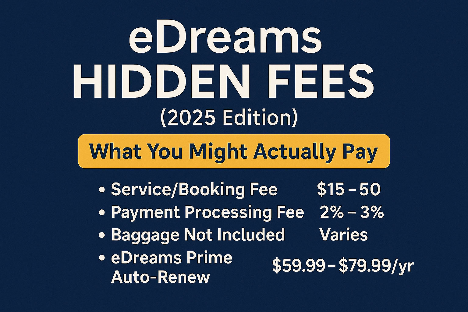 eDreams Hidden Fees Explained (2025 Edition)